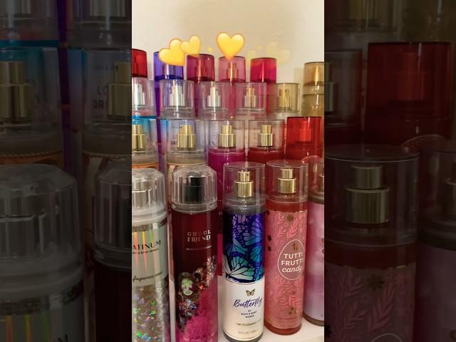 Watch me organize my B&BW body sprays 🫶 #bathandbodyworks 🫶