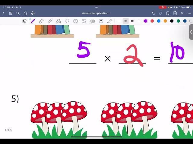 Visual Multiplication for Beginner Math Learners + Worksheets