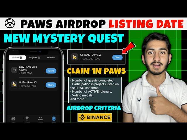 Paws unban paws x task complete | Paws new mystery quest today | Paws new update today |Paws listing