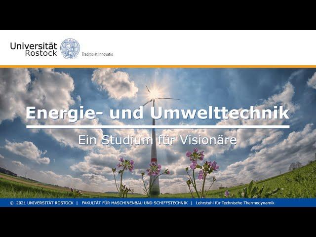 Energie- und Umwelttechnik - Ein Studium für Visionäre