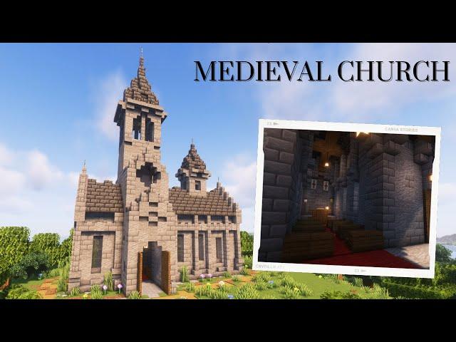 Minecraft: How to build a Medieval Church ( Tutorial )