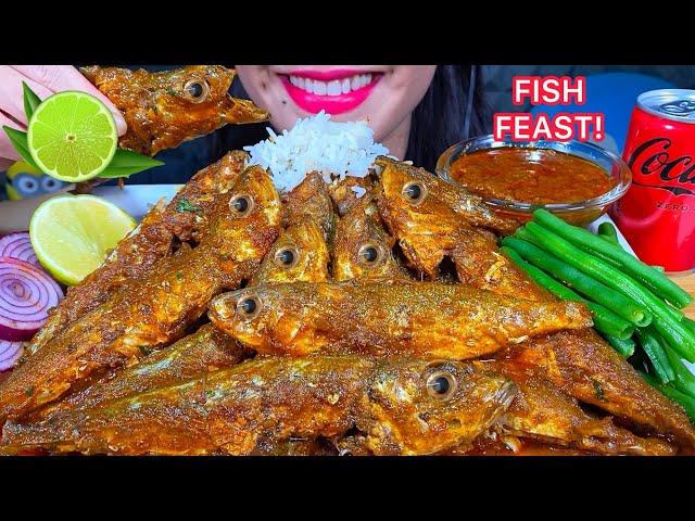 ASMR MASSIVE FISH CURRY FEAST! GREEN BEANS, BASMATI RICE ASMR MUKBANG Eating Sounds