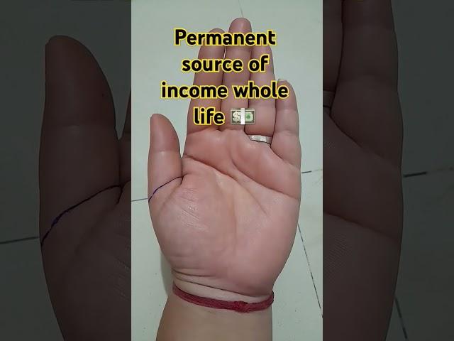 Permanent source of income whole life  sign in your thumb  #plamistry #nisha