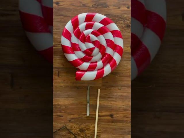 DIY Giant Candy Canes & Lollipops Christmas Decorations