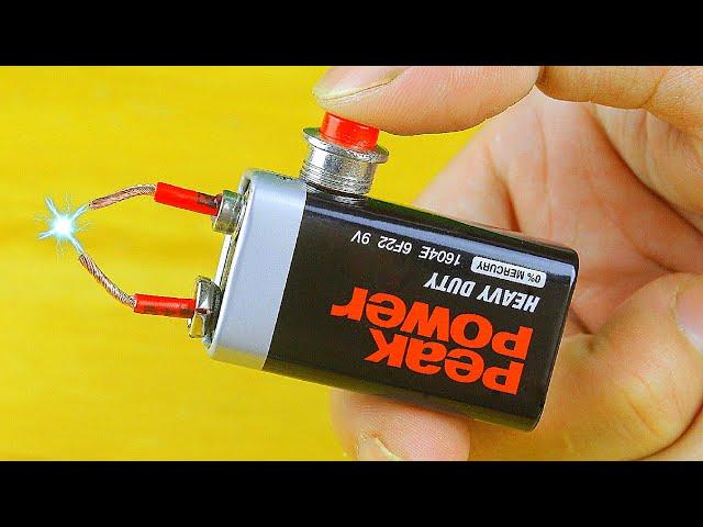 Awesome DIY Ideas with 9V Battery Life Hacks #Shorts