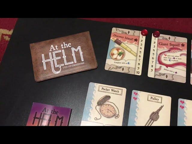 At The Helm. Solo card game published by Button Shy Games and designed by Ted Heidersdorf. Review.