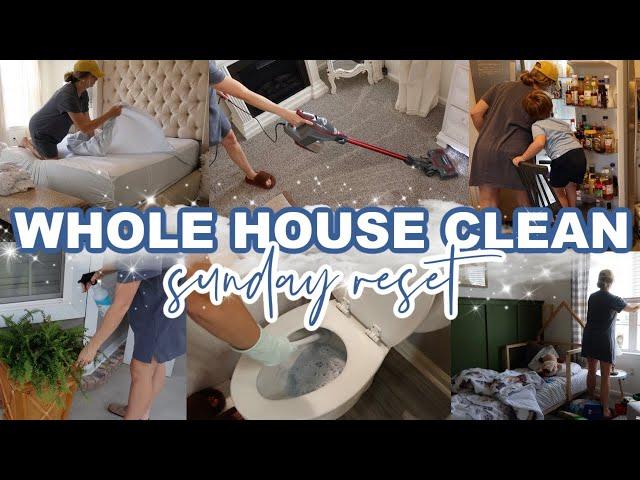 WHOLE HOUSE CLEAN WITH ME | SUNDAY RESET | HUGE GROCERY HAUL | WEEKLY ROUTINE | Lauren Yarbrough