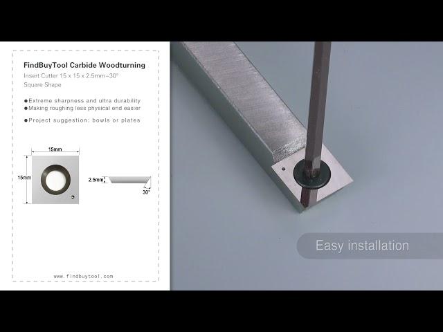 FindBuyTool CarbideWoodturning-Square-Cutter-15 x 15 x 2.5mm-30