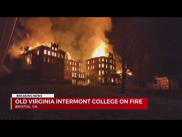 Massive fire burns Virginia Intermont main hall