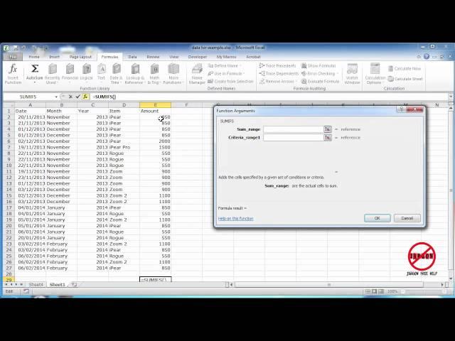 How to Use the Excel SUMIFS Function