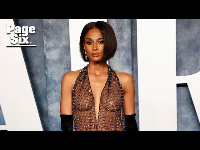 Ciara is basically naked on Vanity Fair Oscar Party 2023 red carpet | Page Six Celebrity News