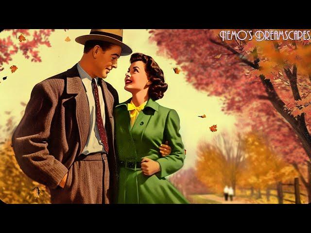 September 1947, a great Autumn day trough the falling leaves  ASMR (vintage oldies music + reverb)