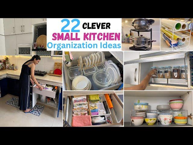 22 *BRILLANT & CLEVER* Small Kitchen Organization Ideas | Ideas to Organize Kitchen Cabinets