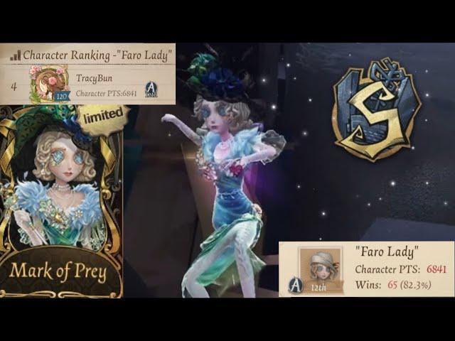 Faro Lady Is BROKEN? S Badge + 82% Winrate! “Mark of Prey” Legendary Rank Kites | Identity V