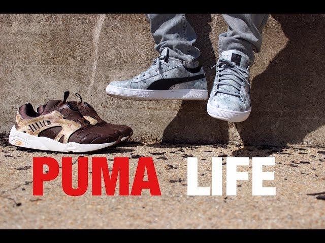 Puma Life! Footwear & Apparel - Trinomic Disc & Basket Low "TREE CAMO" ON FEET & STYLED