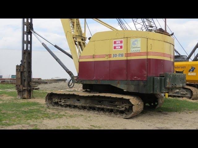 Seilbagger RUSTON BUCYRUS 30 RB rammt Betonpfähle - Soeren66