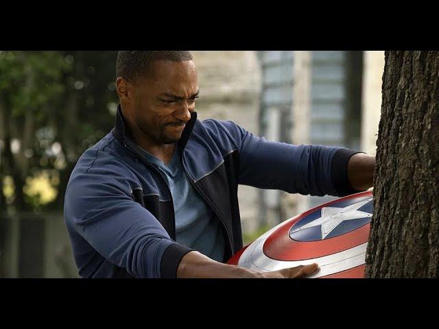 Sam practicing with Captain America's Shield - Training Scene | Falcon and the Winter Soldier | 1x05