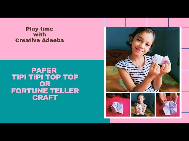 Easy paper Tipi Tipi Top Top Craft/ Fortune Teller Craft for kids