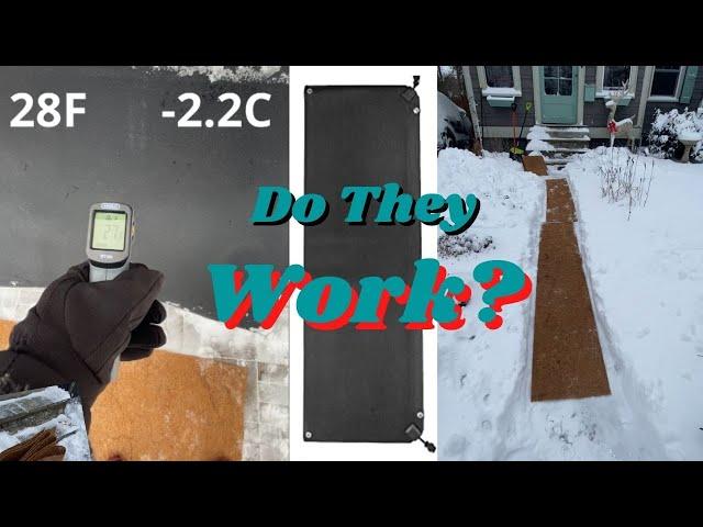 Testing Snow Melting Mat and Anti Slip Ice Carpet || HeatTrak Entrance Mat...