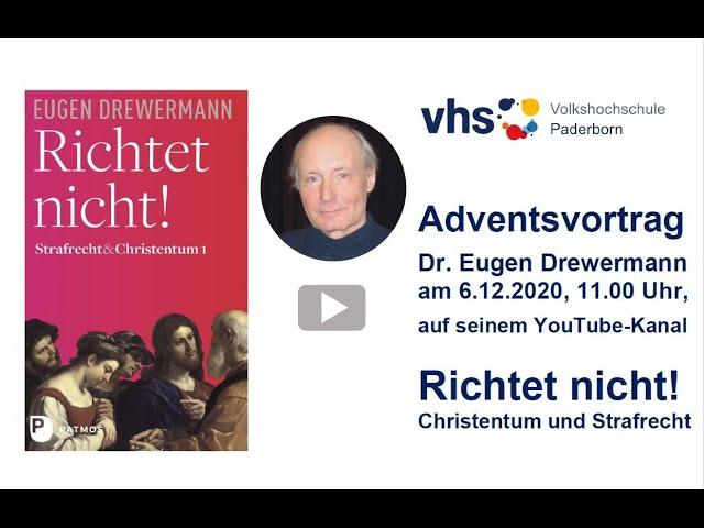 Drewermann Adventsvortrag 2020 - Volkshochschule Paderborn