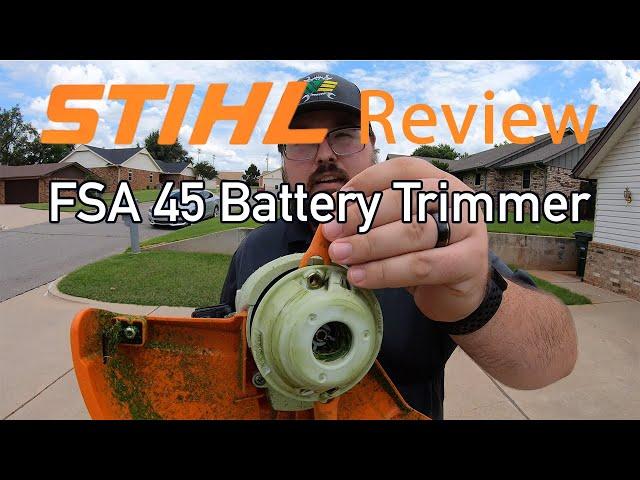 Stihl FSA 45 Battery Powered Weedeater Review and Raw Demo