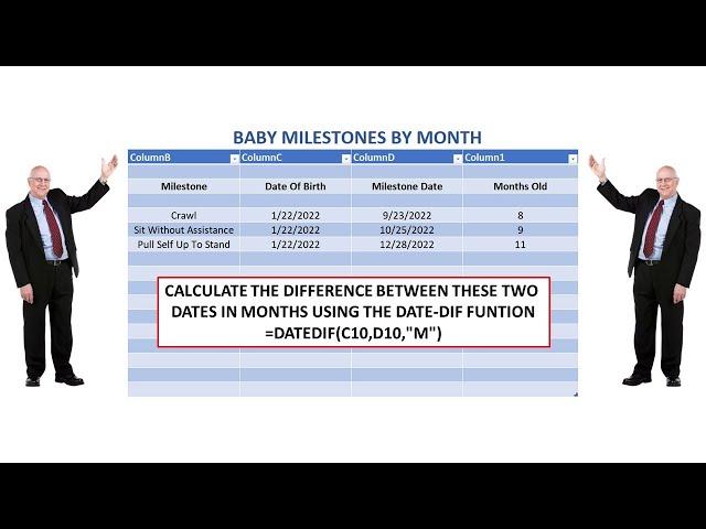 Find The Difference Between Two Dates   In Months With Excel 365