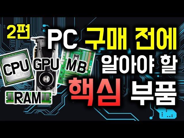 컴퓨터 구매 전에 알아야할 핵심 부품 심화편 (2018.08)