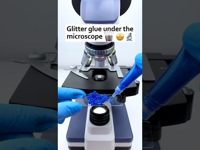 Liquid glue seen through a microscope  #hack #microscope #tiktok #ytshorts