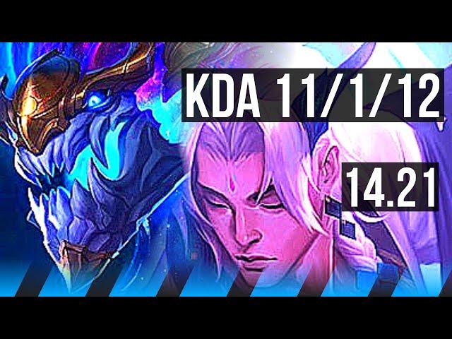 AURELION SOL vs YONE (MID) | 11/1/12, Legendary | KR Grandmaster | 14.21