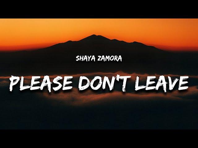 Shaya Zamora - Please Don't Leave (Lyrics) "hold my hand"