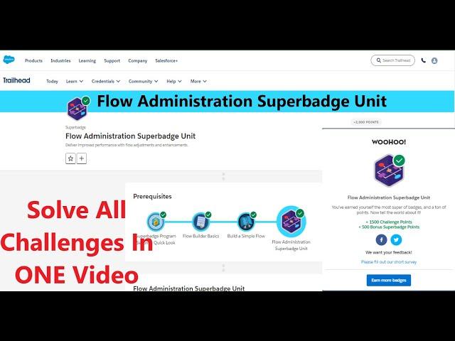 Flow Administration Superbadge Unit|| Complete Solutions in One Video