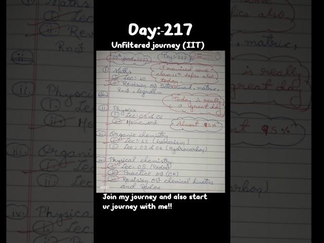 Day:-217 unfiltered journey (IIT) #iit #jeejourney #iitjourney #iitdelhi #jee2026 #jee2027 #class12