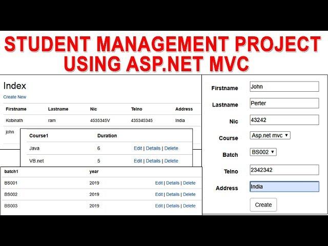 Student Management System Project Asp.net MVC