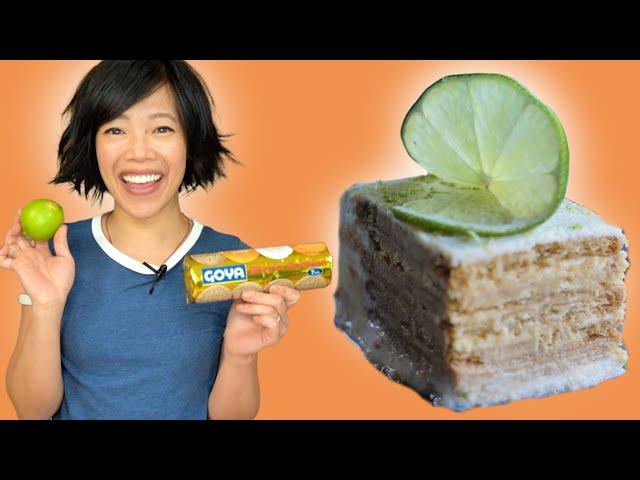 4-Ingredients, 10 minutes -- Lime Maria Icebox Cake -- Carlota de Limon