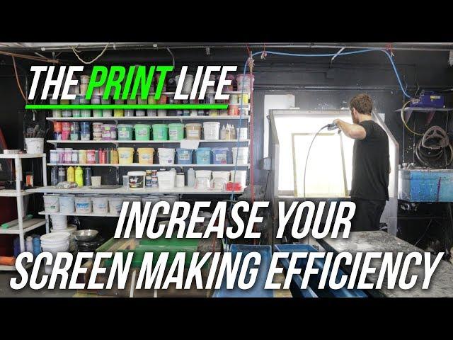 How to increase you screen making efficiency in your screen print shop.