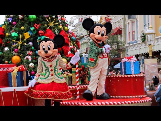 Mickey's Once Upon A Christmastime Parade 2022 Daytime FULL Show in 4K | Magic Kingdom Disney World