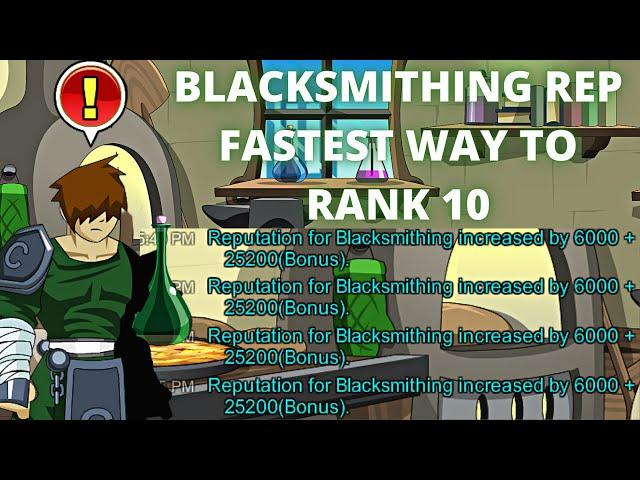 AQW Blacksmithing Rep Rank 10 ez