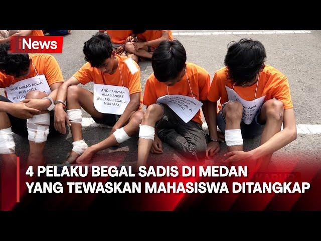 4 Pelaku Begal Sadis di Medan yang Tewaskan Mahasiswa Ditangkap