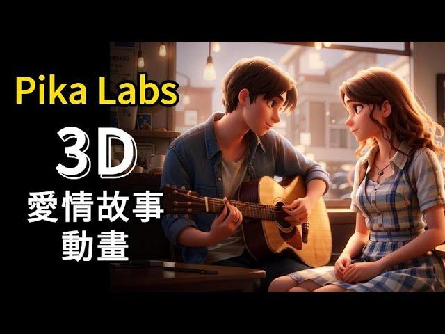 【五分鐘完成】Pika Labs使用免費的AI工具，內創建3D動畫愛情故事 AI動畫