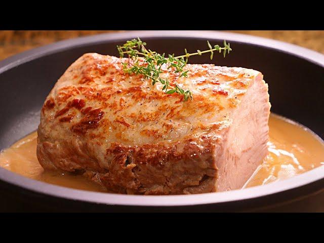 Lomo de Cerdo en Salsa con Almendras SIN horno súper Delicioso