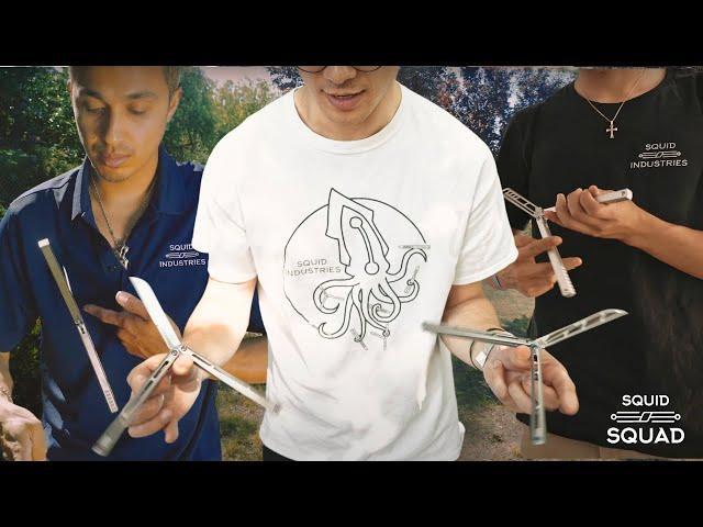 Incredible Butterfly Knife Tricks (Balisong) | Squid Squad Montage