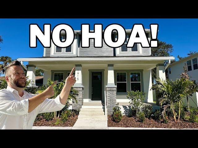 Tour 2 Tampa Florida New Construction Homes For Sale with NO HOA!  Would You Buy Them?