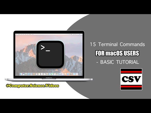 15 TERMINAL COMMANDS For Beginners, Programmers & macOS Users - Basic Tutorial