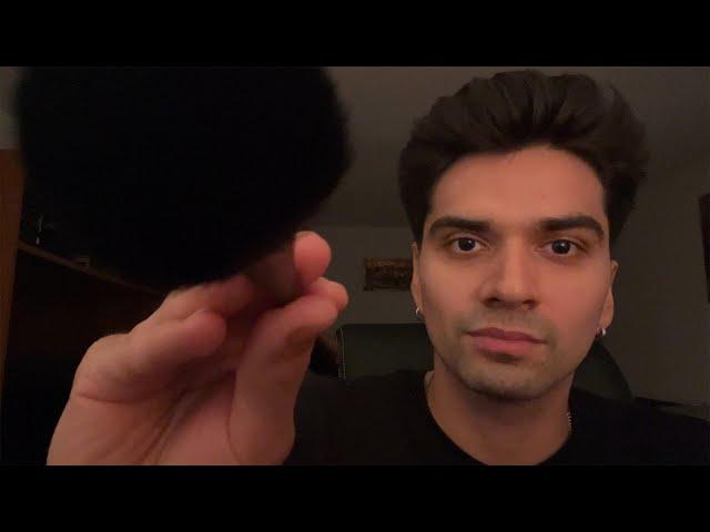 ASMR Brushing Your Face (Up Close Personal Attention)