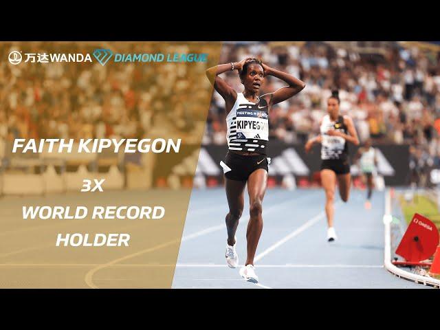 All three of Faith Kipyegon's world records - Wanda Diamond League