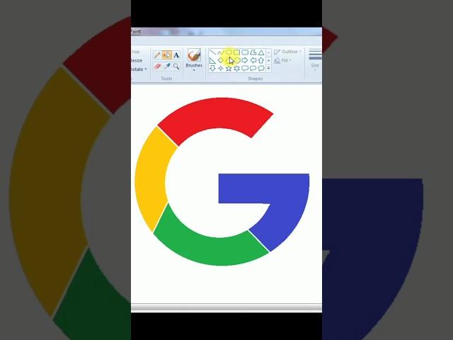 #How To Draw #Google Logo in MS #paint  #shorts #Mspaint