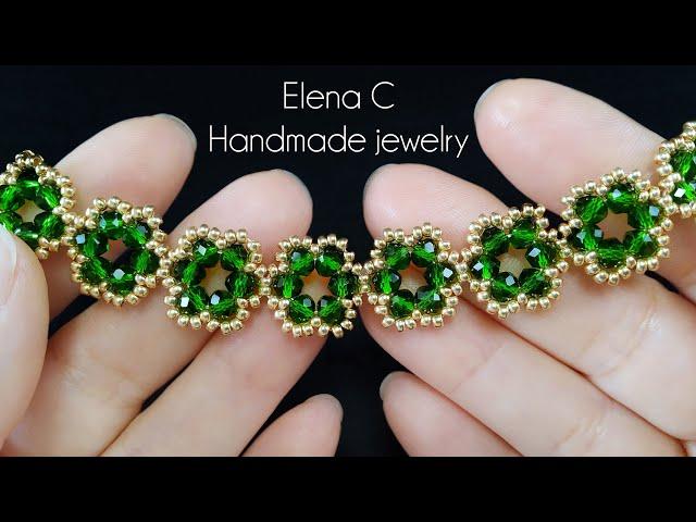 Beautiful Beads Bracelet Tutorial HandMade Jewelry Красивый Браслет из бисера и бусин своими руками