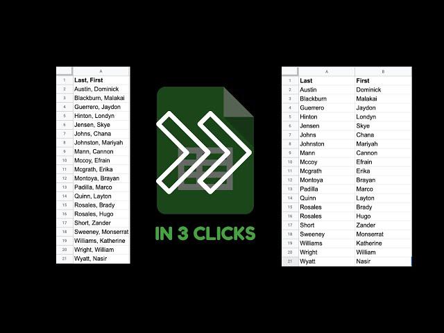 How to Separate First and Last Names in Google Sheets