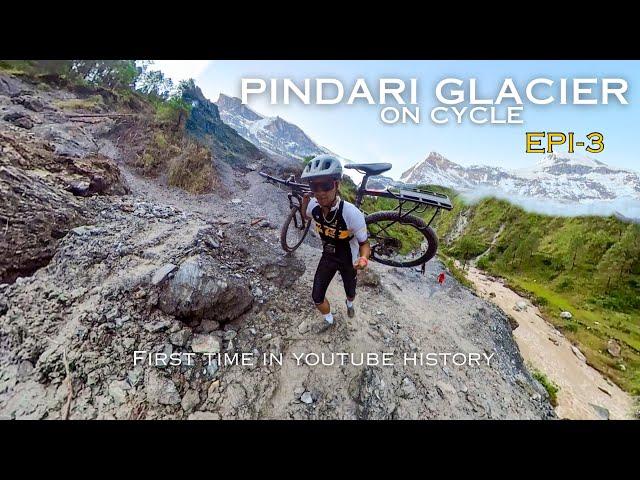 Crossing landslides and Dangerous roads | Solo cycling to Pindari glacier  EPI-3