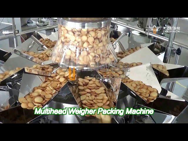 touch screen multihead weigher packing machine for egg biscuit cookie standup pouch